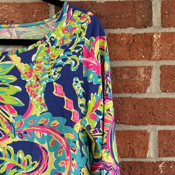 Lilly Pulitzer Pima Cotton Shift Dress M Paisley - Picture 6 of 7